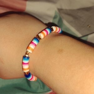 clay bead bracelet
